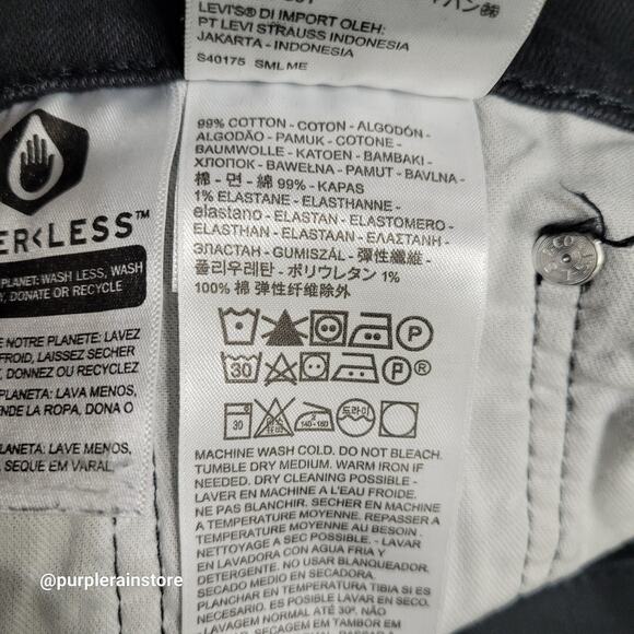 Levi's Jeans 30x32 Measures 32x32 Relaxed Straight 559 Black Stretch Denim - Picture 5 of 12